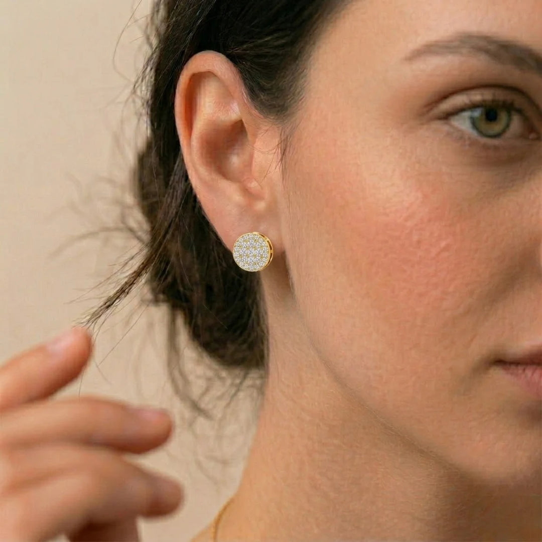 0.35 Carat Prong-Set Cluster Lab Diamond Earrings