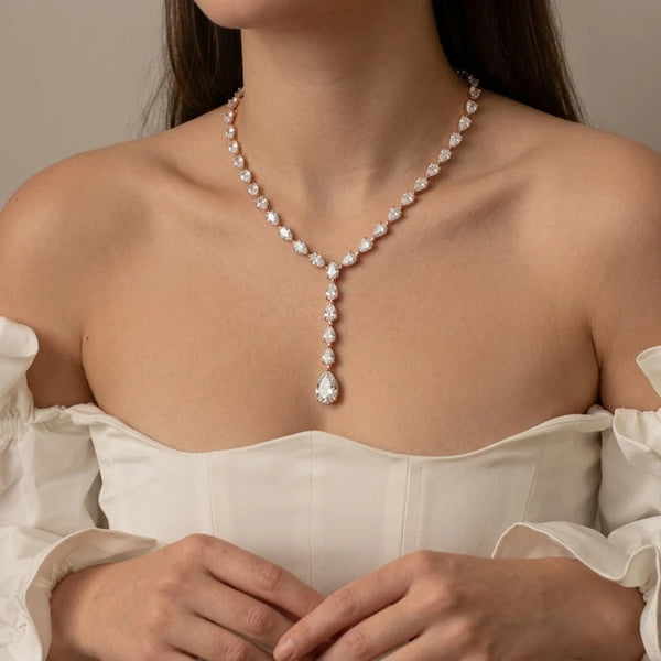 PearLuxe 23ct Lab Diamond Necklace