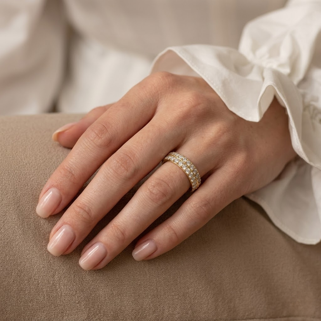 Élan Double Row Pavé 0.50Ct Band