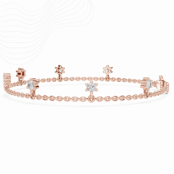 Céleste Drop 0.77ct Lab Diamond Station Chain Bracelet