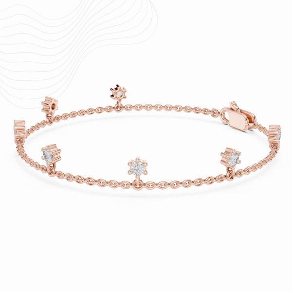 Céleste Drop 0.77ct Lab Diamond Station Chain Bracelet