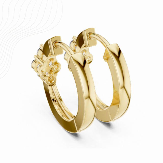 0.40 Carat Collet Setting Cluster Lab Diamond Earrings