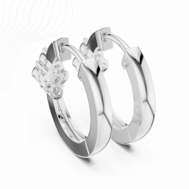 0.40 Carat Collet Setting Cluster Lab Diamond Earrings