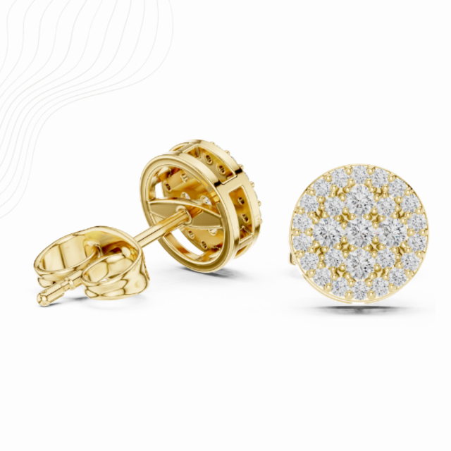 0.35 Carat Prong-Set Cluster Lab Diamond Earrings
