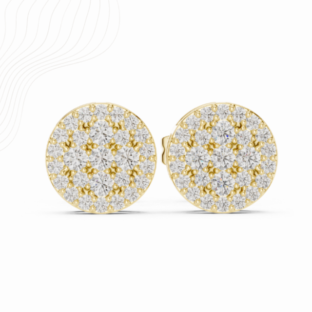 0.35 Carat Prong-Set Cluster Lab Diamond Earrings