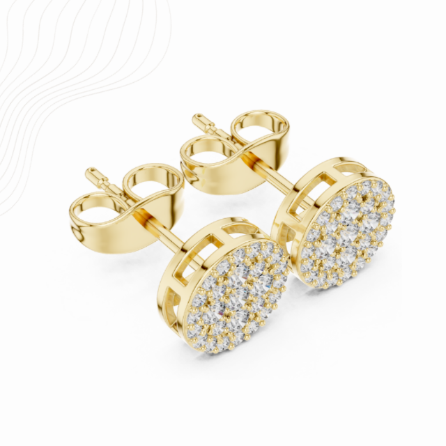 0.35 Carat Prong-Set Cluster Lab Diamond Earrings