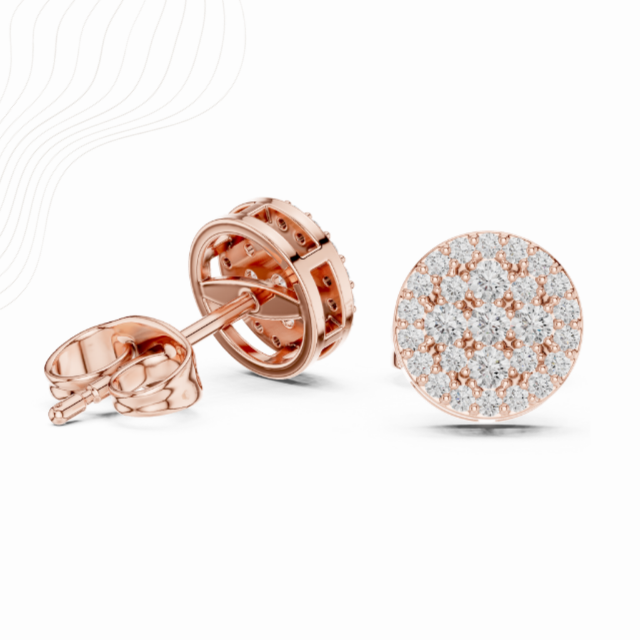 0.35 Carat Prong-Set Cluster Lab Diamond Earrings