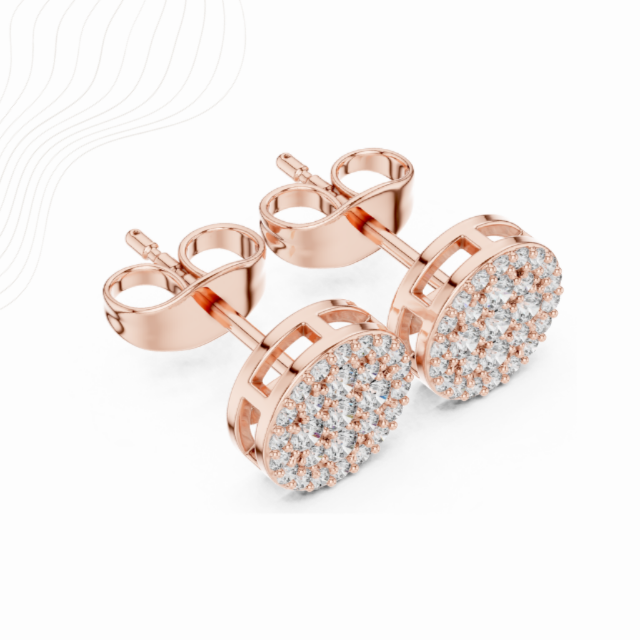 0.35 Carat Prong-Set Cluster Lab Diamond Earrings