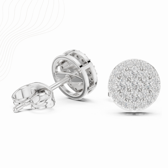 0.35 Carat Prong-Set Cluster Lab Diamond Earrings