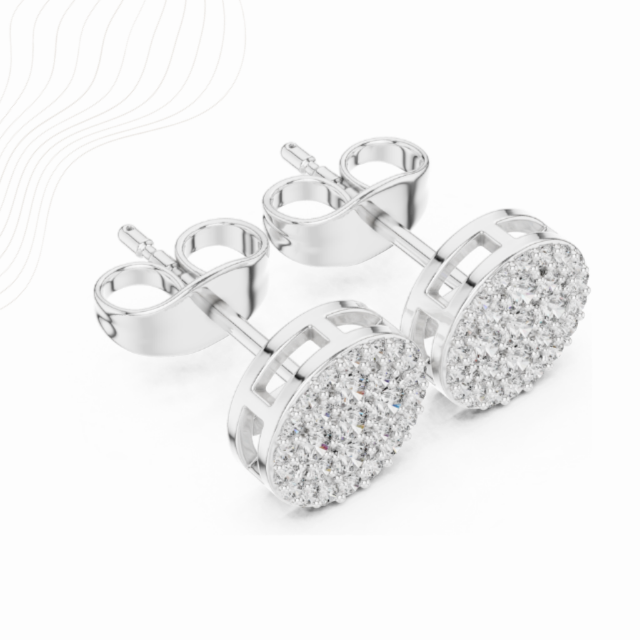 0.35 Carat Prong-Set Cluster Lab Diamond Earrings