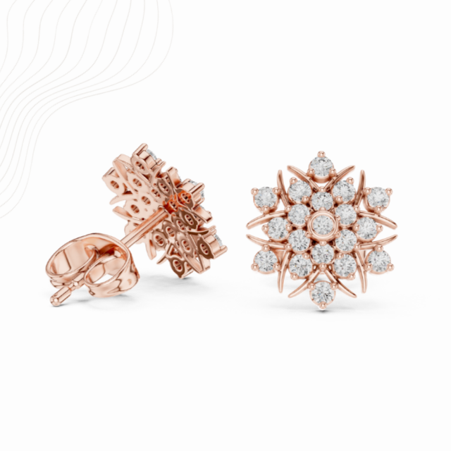 0.45 Carat Collet–Bezel Set Lab Diamond Earrings