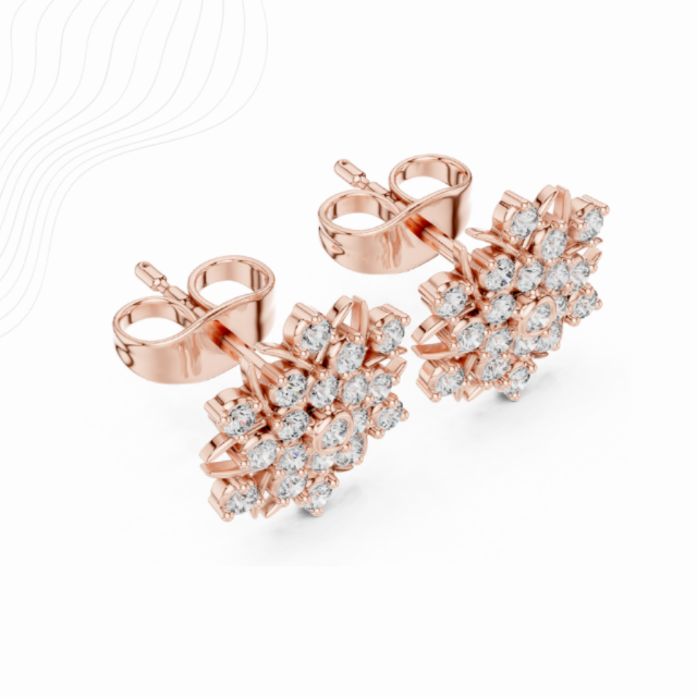 0.45 Carat Collet–Bezel Set Lab Diamond Earrings
