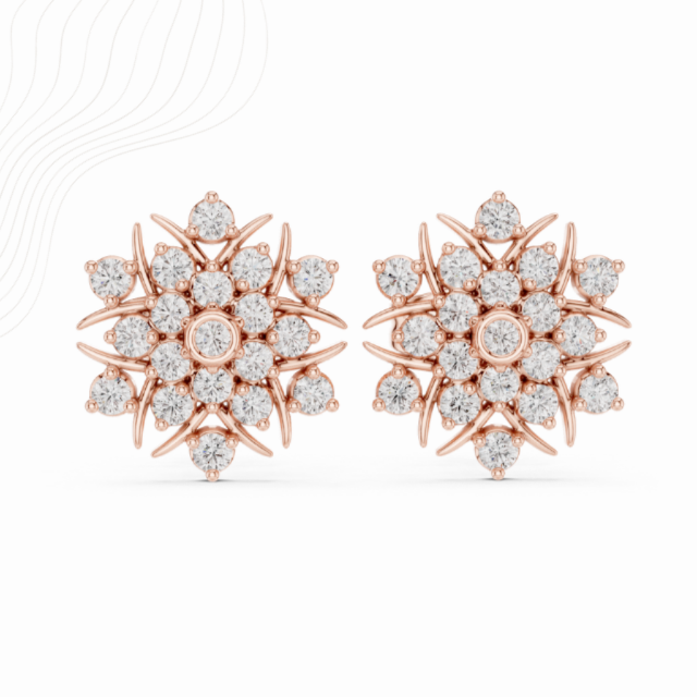 0.45 Carat Collet–Bezel Set Lab Diamond Earrings