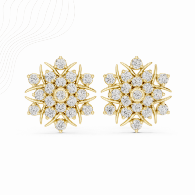 0.45 Carat Collet–Bezel Set Lab Diamond Earrings
