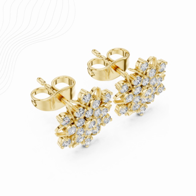 0.45 Carat Collet–Bezel Set Lab Diamond Earrings