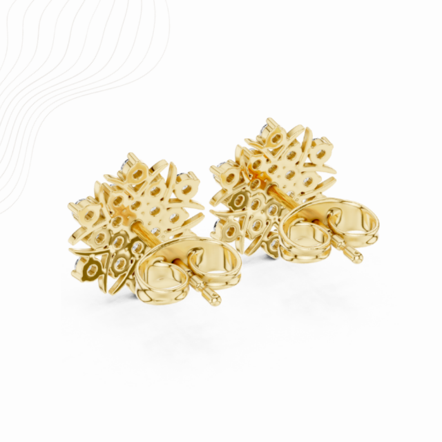 0.45 Carat Collet–Bezel Set Lab Diamond Earrings