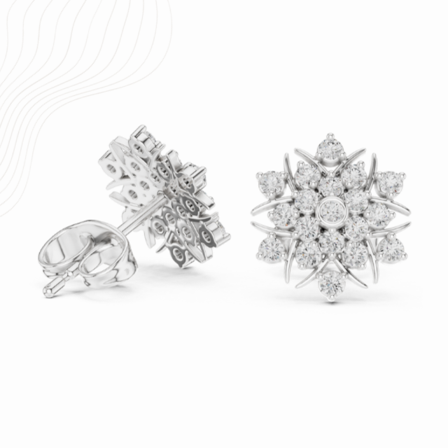 0.45 Carat Collet–Bezel Set Lab Diamond Earrings
