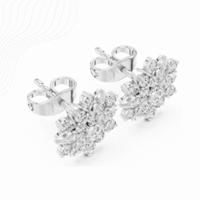 0.45 Carat Collet–Bezel Set Lab Diamond Earrings
