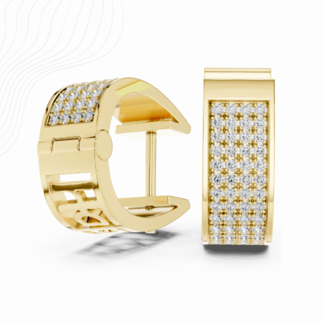 PrismBand 0.65 CT Lab Diamond Hoop Earrings
