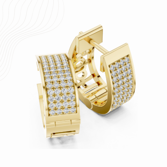 PrismBand 0.65 CT Lab Diamond Hoop Earrings