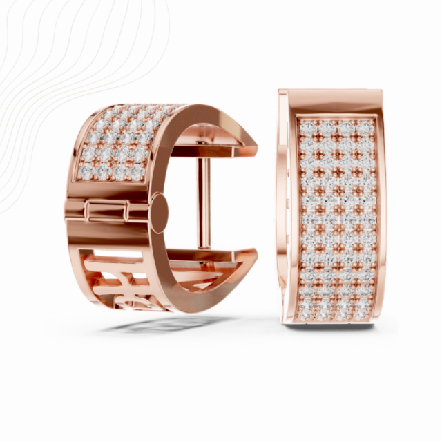PrismBand 0.65 CT Lab Diamond Hoop Earrings