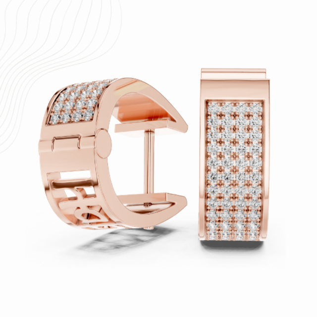 PrismBand 0.65 CT Lab Diamond Hoop Earrings