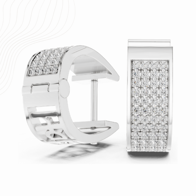 PrismBand 0.65 CT Lab Diamond Hoop Earrings