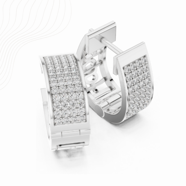 PrismBand 0.65 CT Lab Diamond Hoop Earrings
