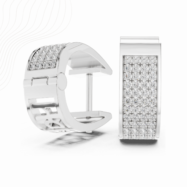 PrismBand 0.65 CT Lab Diamond Hoop Earrings
