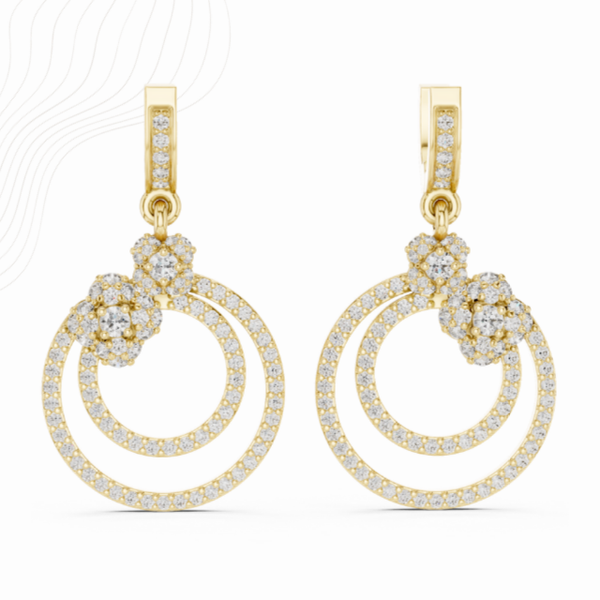 Nova Loop 1.10ct Lab Diamond Drop Earrings