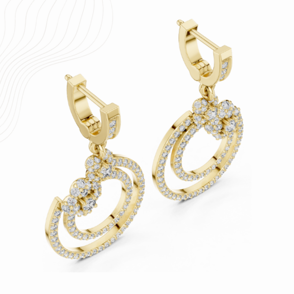 Nova Loop 1.10ct Lab Diamond Drop Earrings