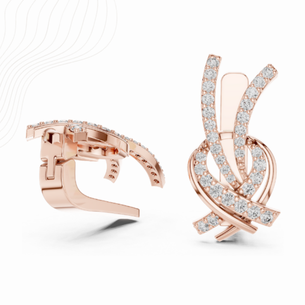 RibbonFlow 0.55ct Prong Lab Diamond Earrings