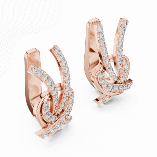 RibbonFlow 0.55ct Prong Lab Diamond Earrings – Oravelle & Co.