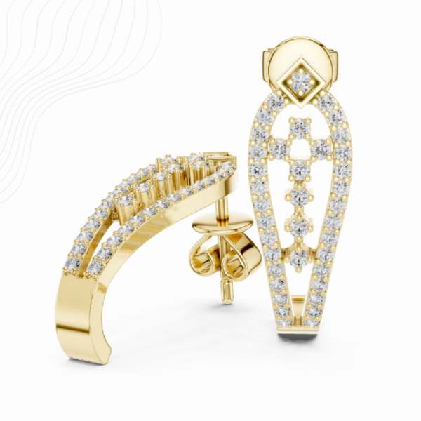 LumiLoop 0.55ct Pavé + Prong Lab Diamond Earrings