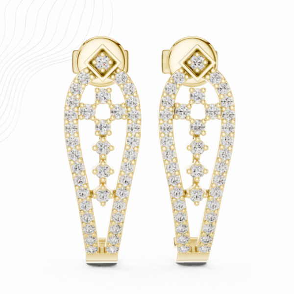 LumiLoop 0.55ct Pavé + Prong Lab Diamond Earrings