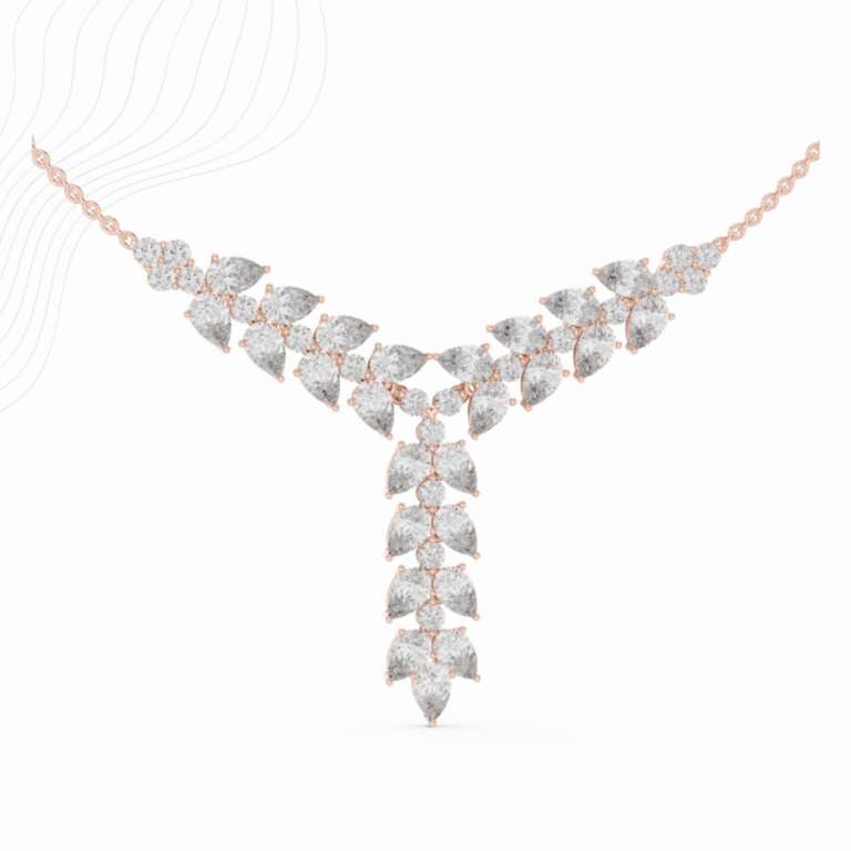 PearCascade 14.1ct Lab Diamond Necklace