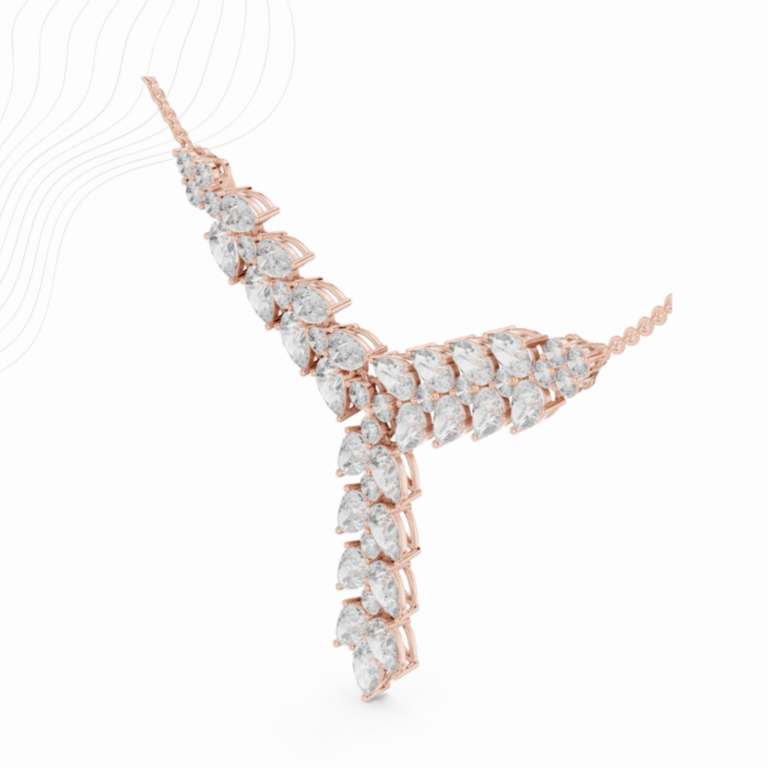PearCascade 14.1ct Lab Diamond Necklace