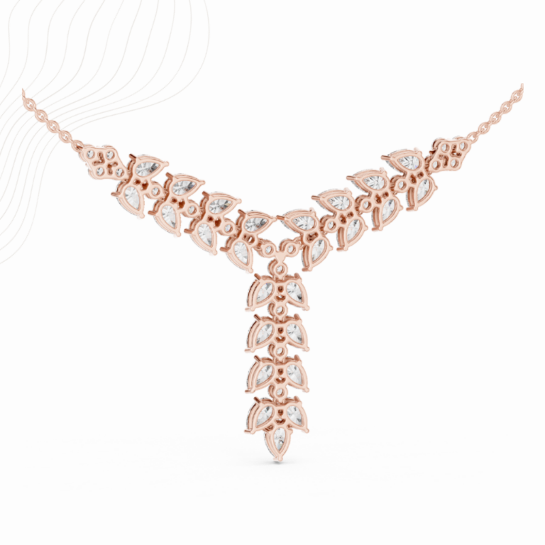 PearCascade 14.1ct Lab Diamond Necklace