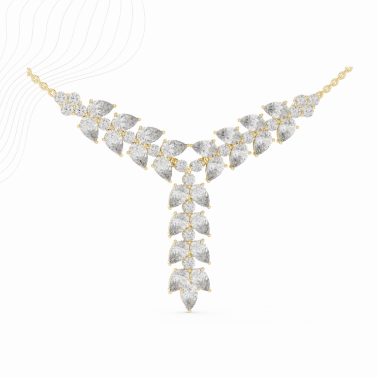 PearCascade 14.1ct Lab Diamond Necklace