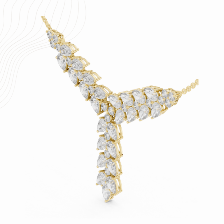 PearCascade 14.1ct Lab Diamond Necklace
