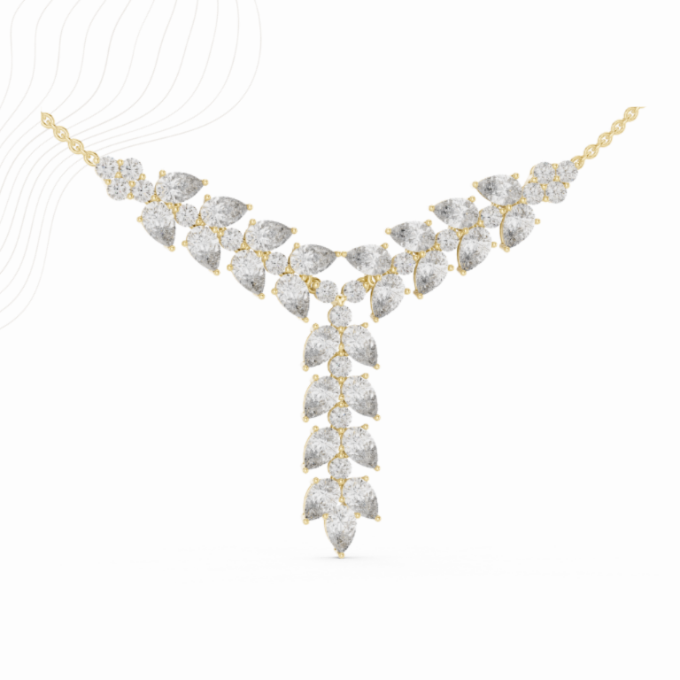PearCascade 14.1ct Lab Diamond Necklace