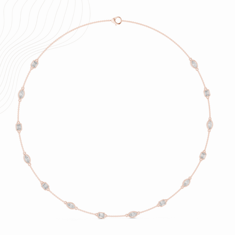 2.8 Carat Bezel-Set Lab Diamond Necklace
