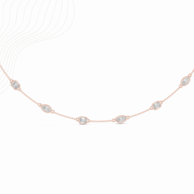2.8 Carat Bezel-Set Lab Diamond Necklace