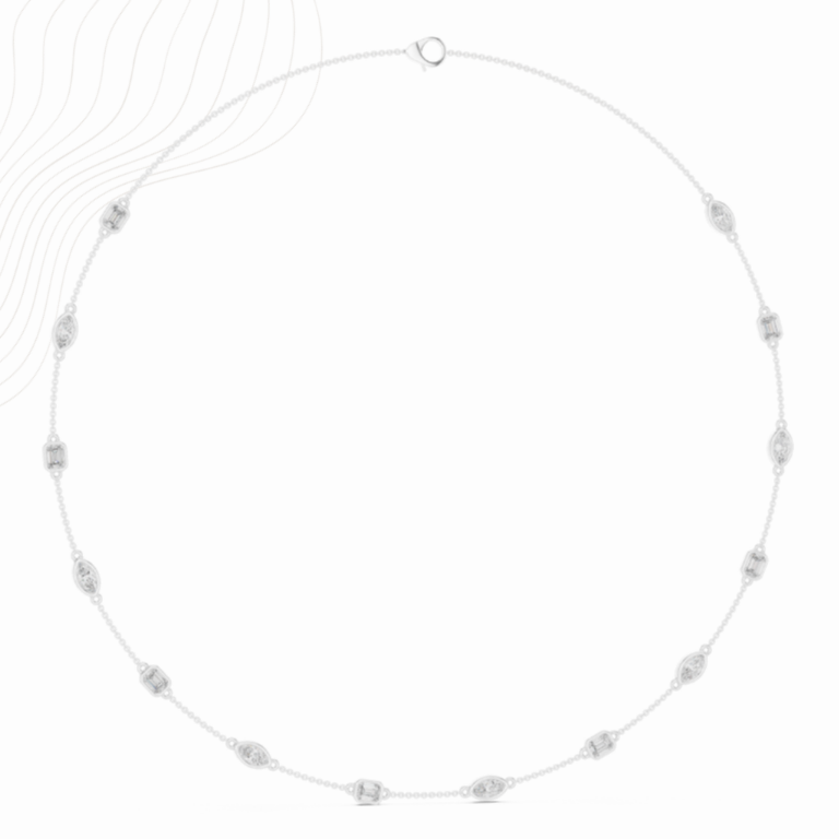 2.8 Carat Bezel-Set Lab Diamond Necklace