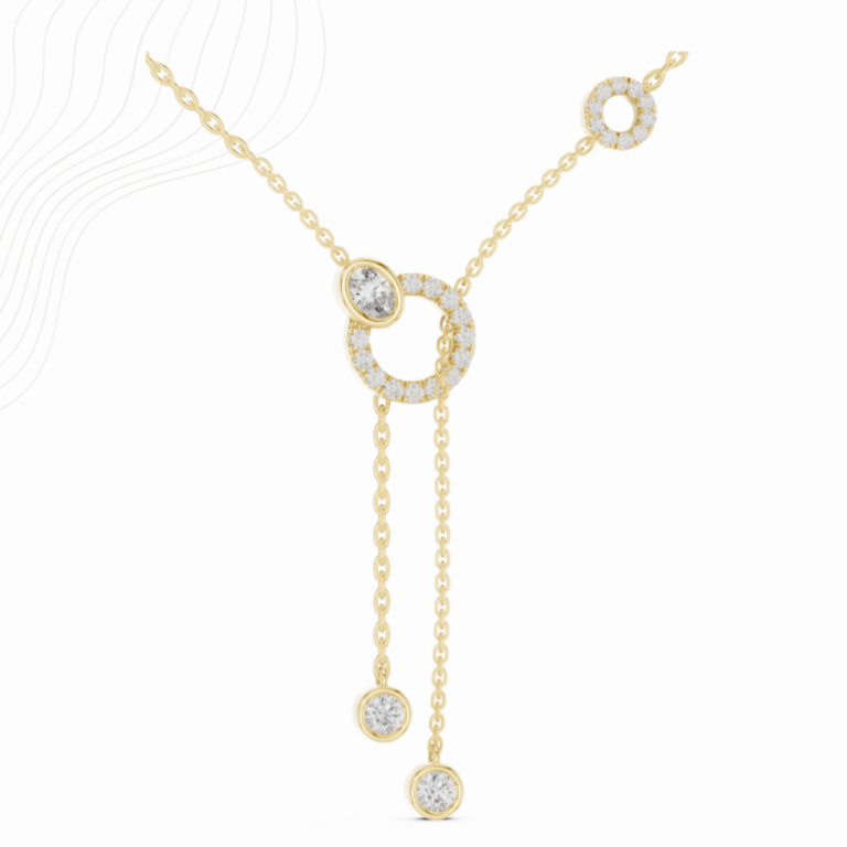 0.50 Carat Oval + Round Lab Diamond Bezel Pendant