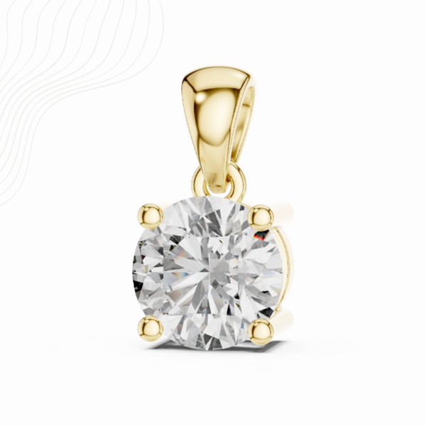 1 Carat Round Lab Diamond Solitaire Pendant