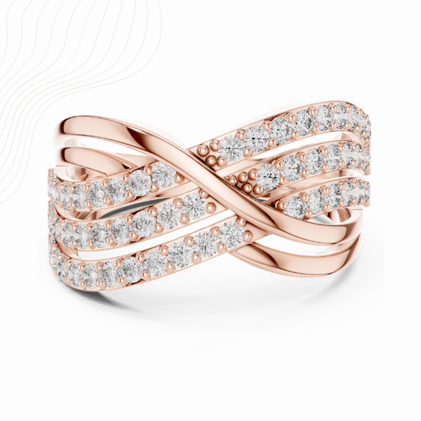 Infinity Twist 0.80ct Lab Diamond Ring