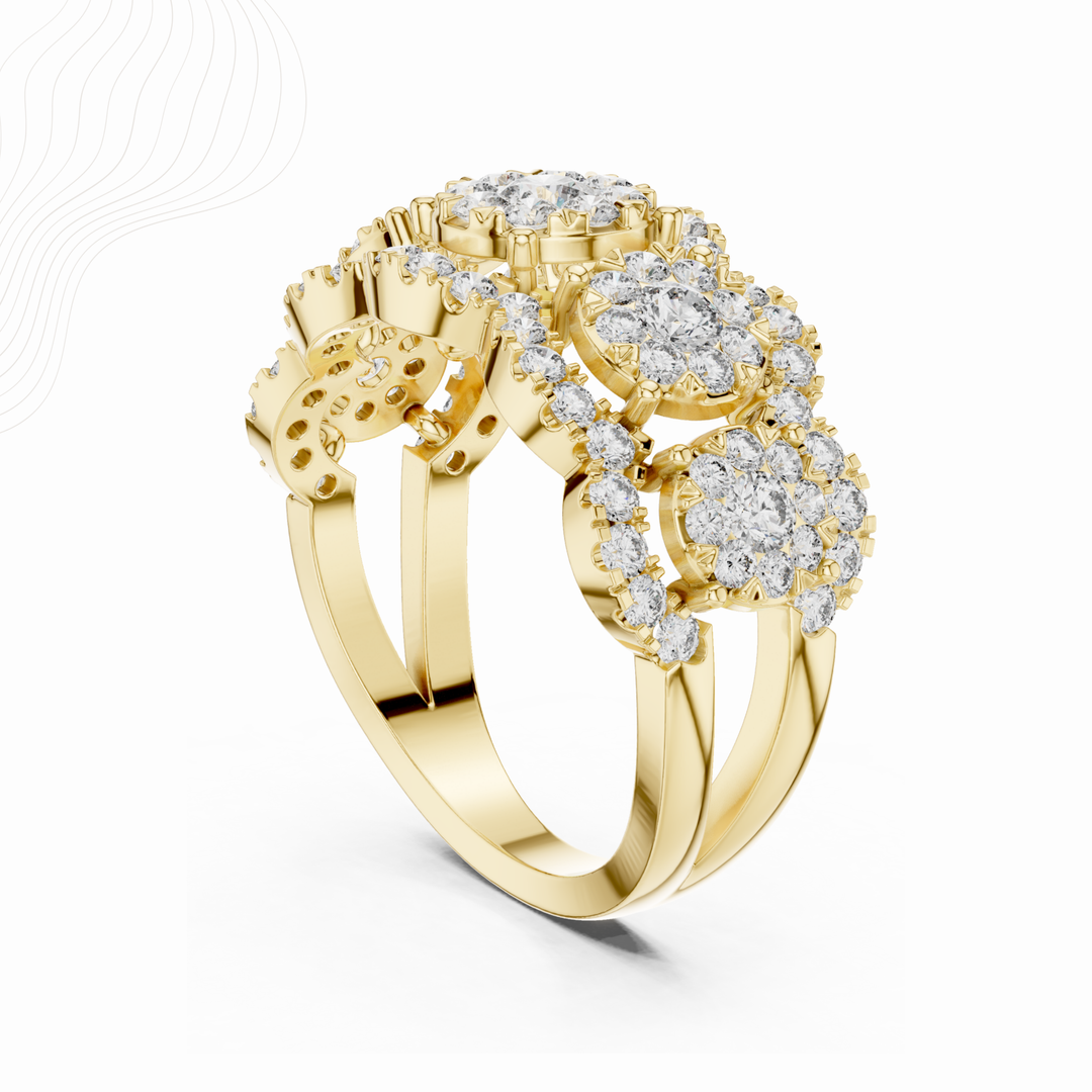 Royal Trinity 3-Stone Prong Setting Ring