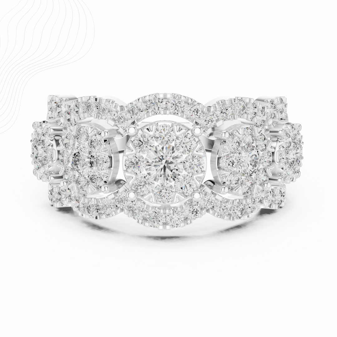 Royal Trinity 3-Stone Prong Setting Ring
