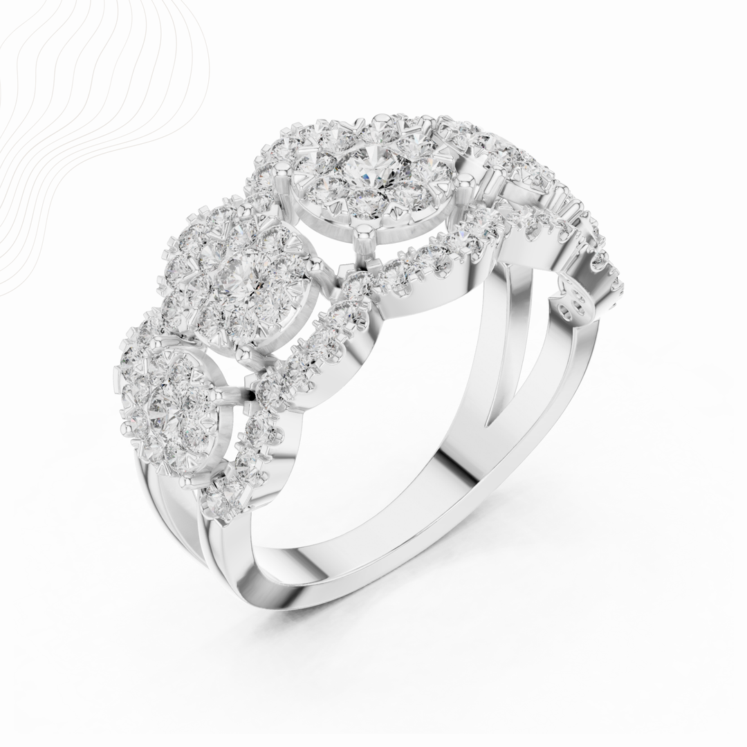 Royal Trinity 3-Stone Prong Setting Ring